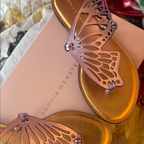 Sophia Webster Gold and Purple Glamorous Sandals - Picture 7 of 8